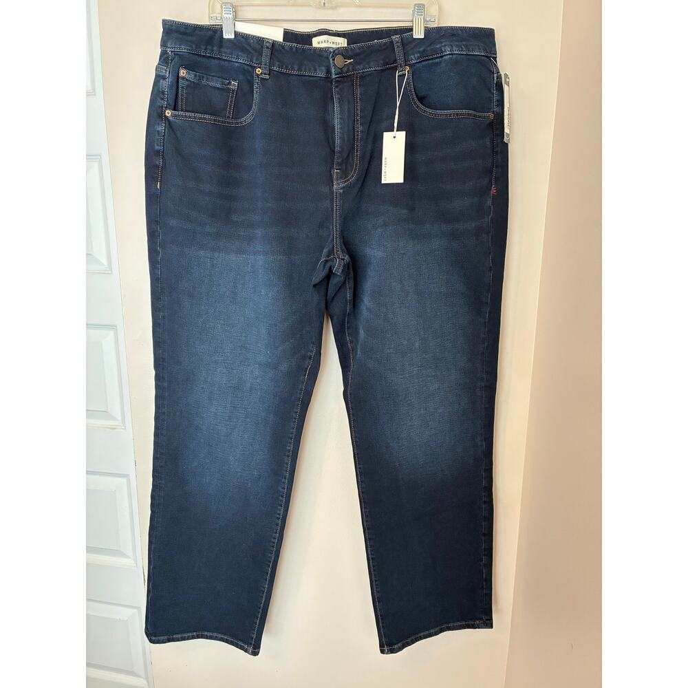 Warp + Weft NEW ORD Chicago Straight Jeans Dark Wash Men's 42x32